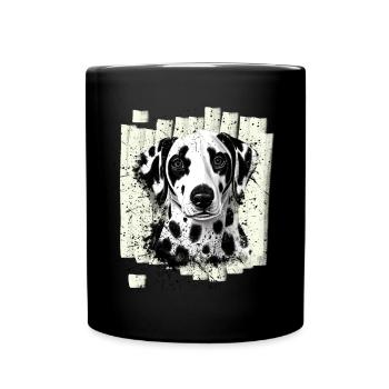 Dalmatian dog - Full Colour Mug - black - Front