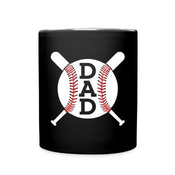 PAPA BASEBALL DAD VATERTAG - Tasse einfarbig - Schwarz - Vorne