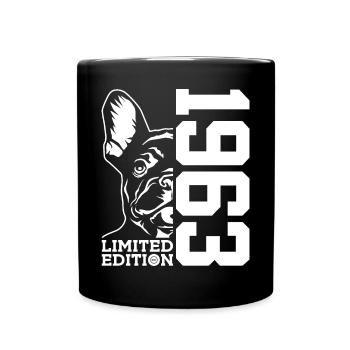 63RD BIRTHDAY FRENCH BULLDOG 1963 - Full Colour Mug - black - Front