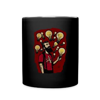 Person Glühbirnen - Atheist Atheismus - Tasse einfarbig - Schwarz - Vorne