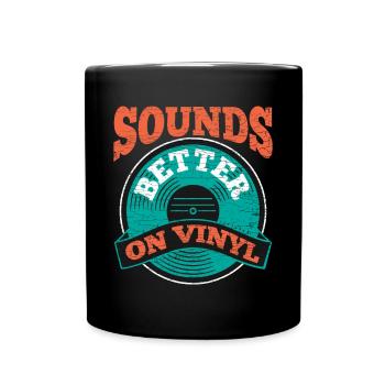 Vinyl Schallplatte - Tasse einfarbig - Schwarz - Vorne