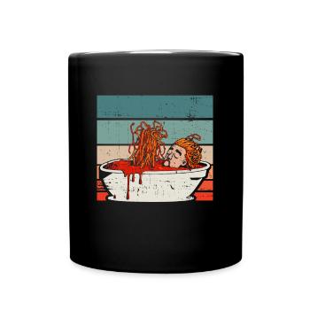 Baptism Bathtub Spaghetti - Atheist Atheism - Full Colour Mug - black - Front