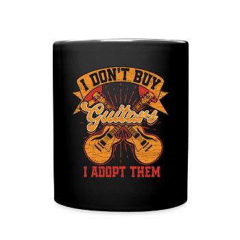Gitarrenspieler Gitarre Gitarrist - Tasse einfarbig - Schwarz - Vorne