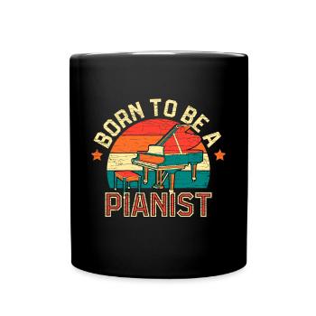 Klavier Piano Pianist - Tasse einfarbig - Schwarz - Vorne