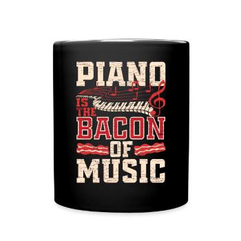 Piano Pianist Klavier - Tasse einfarbig - Schwarz - Vorne