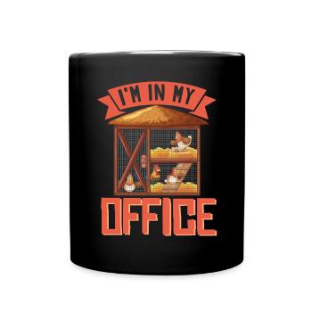 Je suis dans mon bureau - Mug uni - noir - Devant