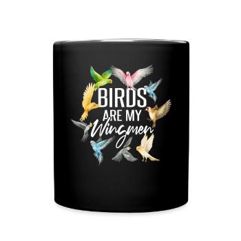 Vögel Lustige Vogelbeobachtung Humor - Tasse einfarbig - Schwarz - Vorne