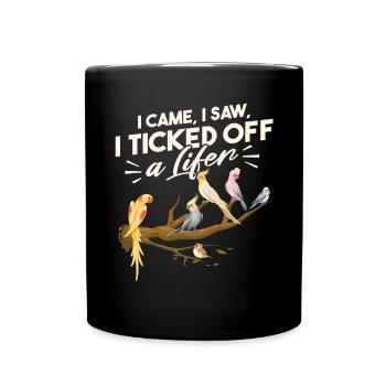 Vogelbeobachter Lustige Vogelbeobachtung Vogelbeobachtung Humor - Tasse einfarbig - Schwarz - Vorne