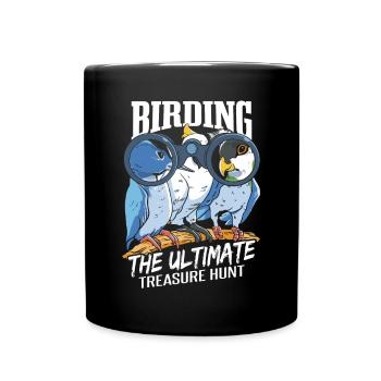 Lustige Vogelbeobachtung Vogelbeobachtung Vogelbeobachter - Tasse einfarbig - Schwarz - Vorne