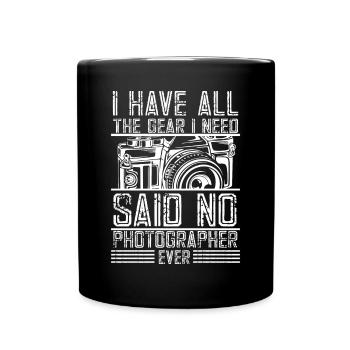 Fotografen Spruch Hobby Fotograf - Tasse einfarbig - Schwarz - Vorne