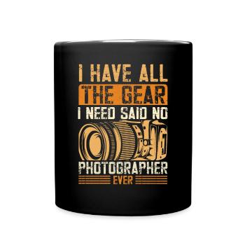 Fotografen Spruch Hobby Fotograf - Tasse einfarbig - Schwarz - Vorne