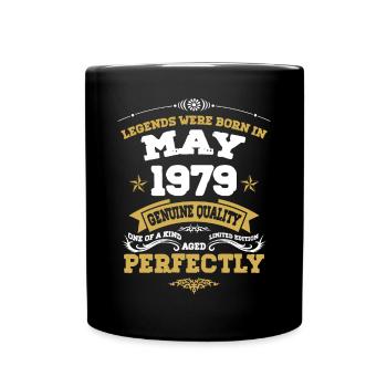Vintage Aged To Perfection May 1979 - Full Colour Mug - black - Front