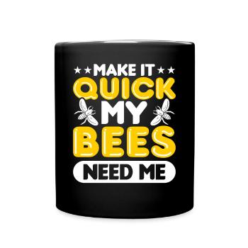 Beekeepers Bees Honey bees Beekeeping - Full Colour Mug - black - Front