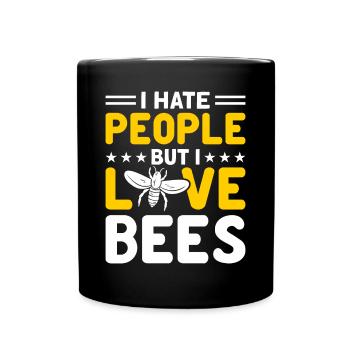 Beekeepers Bees Honey bees Beekeeping - Full Colour Mug - black - Front