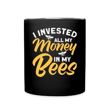Beekeepers Bees Honey bees Beekeeping - Full Colour Mug - black - Front