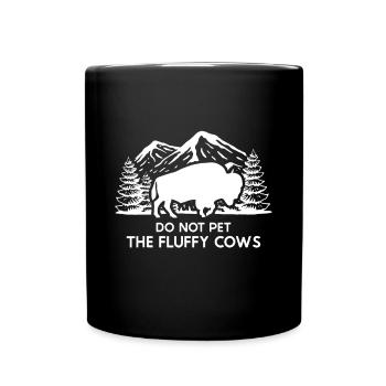 Drôle de bison buffle ne caressez pas la vache moelleuse - Mug uni - noir - Devant