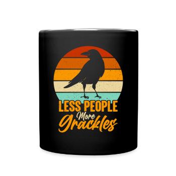 Blackbird Grackle Bird Design pour les ornithologues amateurs - Mug uni - noir - Devant