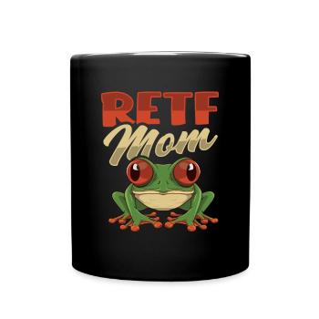 Grenouille aux yeux rouges RETF MOM pour une mère grenouille - Mug uni - noir - Devant