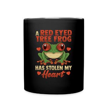 Conception d’amour de grenouille aux yeux rouges pour un fan de grenouille - Mug uni - noir - Devant