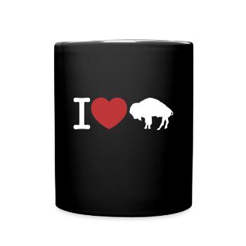 I Love Buffalo Idee - Vintage Buffalo Idee mit Bi - Tasse einfarbig - Schwarz - Vorne