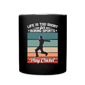Life is too short for boring people - Full Colour Mug - black - Front