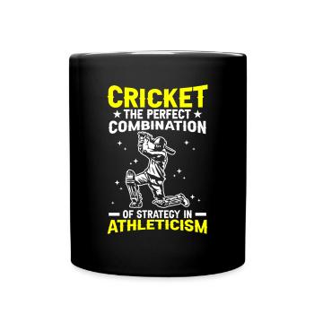Cricket the perfect combination - Full Colour Mug - black - Front