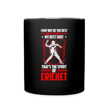 Der Geist Des Cricket - Tasse einfarbig - Schwarz - Vorne