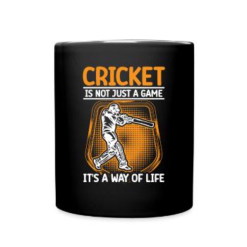 Le cricket est un mode de vie - Mug uni - noir - Devant