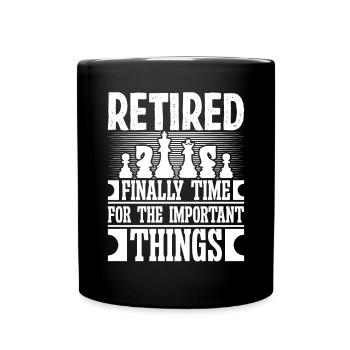 Retiré enfin Il est temps pour l’important - Mug uni - noir - Devant