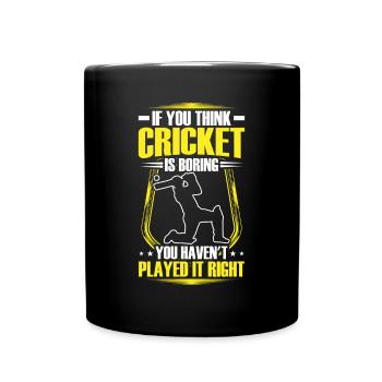 Le cricket n’est pas ennuyeux - Mug uni - noir - Devant