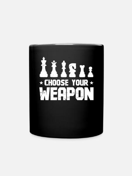 Funny Chess Design - Tasse einfarbig - Schwarz