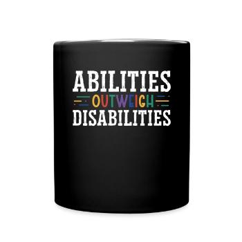 Autism awareness - abilities predominate - Full Colour Mug - black - Front