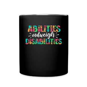 Autism awareness - abilities predominate - Full Colour Mug - black - Front