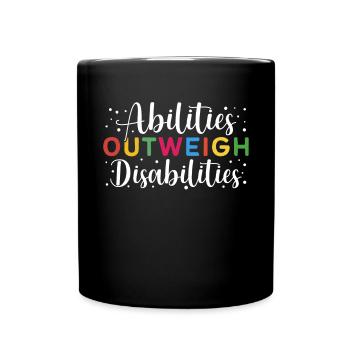 Autism awareness - abilities predominate - Full Colour Mug - black - Front