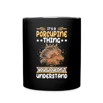 Porcs-épics Cadeau de porc-épic - Mug uni - noir - Devant