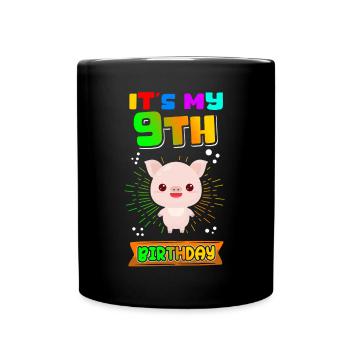 9. Geburtstag 9 Jahre alt Geschenkidee Geschenk - Tasse einfarbig - Schwarz - Vorne