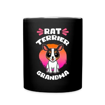 Rat Terrier Grand-mère Chiens Chien Propriétaire Cadeau - Mug uni - noir - Devant