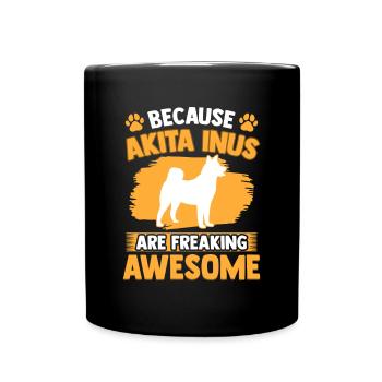 Akita Inu are fantastic Japanese Akita Inu - Full Colour Mug - black - Front