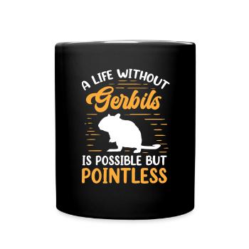 La vie sans rongeur gerbille Gerbille - Mug uni - noir - Devant