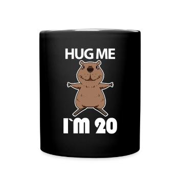 20 ans - 20 ans - câlin - Mug uni - noir - Devant