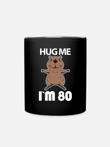80 ans - 80 ans - câlin - Mug uni - noir
