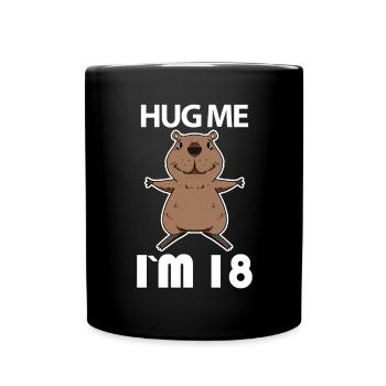 18 ans - 18 ans - câlin - Mug uni - noir - Devant