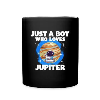 Jupiter Planet Geschenk - Tasse einfarbig - Schwarz - Vorne