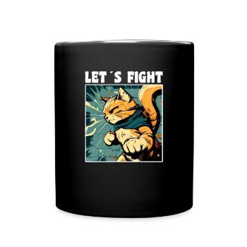 Karaté Chat - Mug uni - noir - Devant