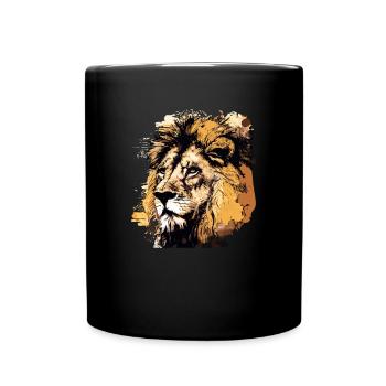 Lion - Full Colour Mug - black - Front