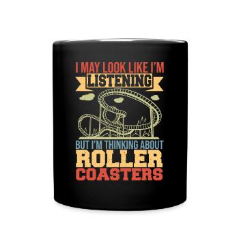 Parc d’attractions Parc à thème Penser à Roller C - Mug uni - noir - Devant