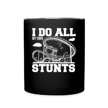 Roller Coaster Stunts Amusement Park Theme Park Va - Full Colour Mug - black - Front