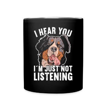 Berner Sennenhund - Tasse einfarbig - Schwarz - Vorne