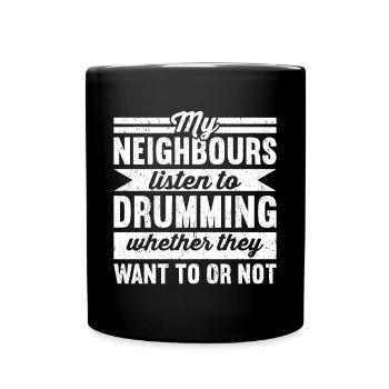 Drum Drummer Drumming Drummers - Full Colour Mug - black - Front