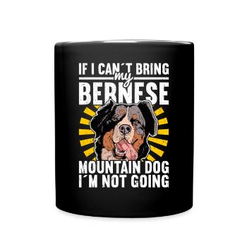 Berner Sennenhund - Tasse einfarbig - Schwarz - Vorne